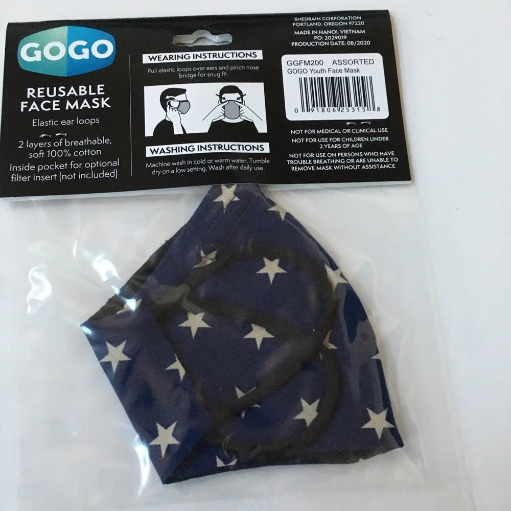 MASK Cotton STAR print dainty stars youth / kid